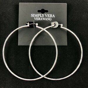 Vera Wang Earrings Silver-tone 2 5/8"